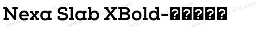 Nexa Slab XBold字体转换